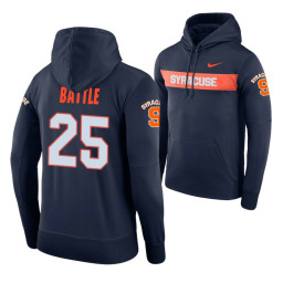 Syracuse Orange #25 Tyus Battle Men's Navy Pullover Hoodie
