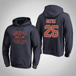 Syracuse Orange #25 Tyus Battle Men's Navy Pullover Hoodie