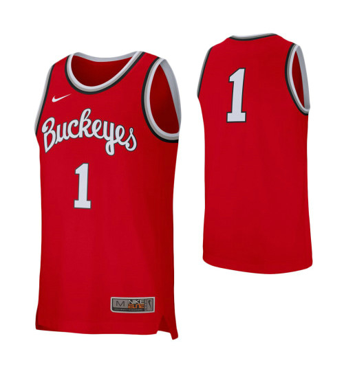 Youth Ohio State Buckeyes # Replica College Basketball Jersey Scarlet