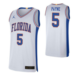 Florida Gators #5 Omar Payne White Authentic College Basketball Jersey