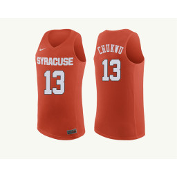 Syracuse Orange #13 Paschal Chukwu Replica College Basketball Jersey Orange