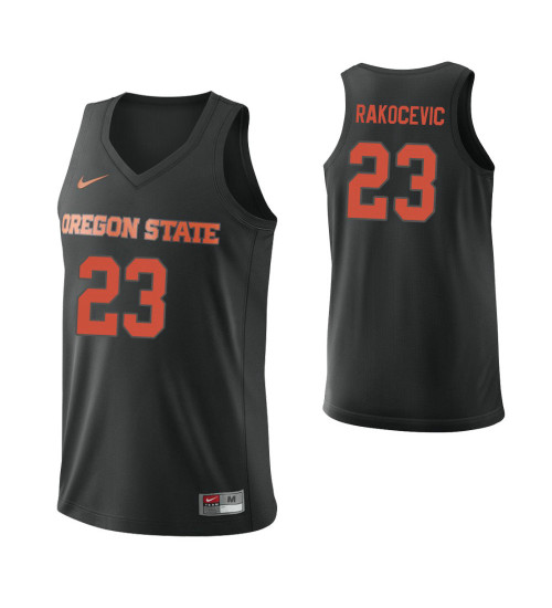 Women's Oregon State Beavers #23 Gligorije Rakocevic Authentic College Basketball Jersey Black