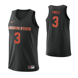 Youth Oregon State Beavers #3 Tres Tinkle Authentic College Basketball Jersey Black