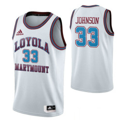 Women's Loyola Marymount Lions #33 Orlando Johnson White Replica College Basketball Jersey