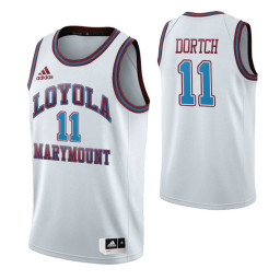 Loyola Marymount Lions 11 Parker Dortch Throwback Replica College Basketball Jersey White