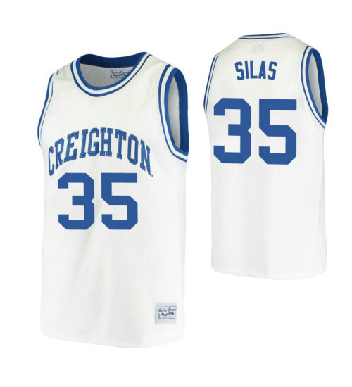 Creighton Bluejays #35 Paul Silas White Replica College Basketball Jersey