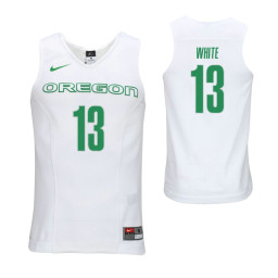 Youth Oregon Ducks Paul White Authentic College Basketball Jersey White