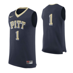 Youth Pitt Panthers #1 Replica College Basketball Jersey Navy