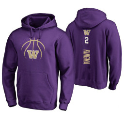 Washington Huskies #2 Dan Kingma Men's Purple College Basketball Hoodie