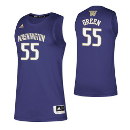 Youth Washington Huskies #55 Quade Green Purple Authentic College Basketball Jersey