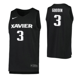 Youth Quentin Goodin Replica College Basketball Jersey Black Xavier Musketeers