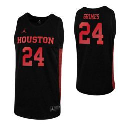 Youth Houston Cougars #24 Quentin Grimes Black Authentic College Basketball Jersey
