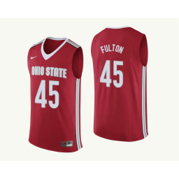 Ohio State Buckeyes #45 Connor Fulton Authentic College Basketball Jersey Red