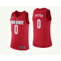 Youth Ohio State Buckeyes #0 Micah Potter Authentic College Basketball Jersey Red
