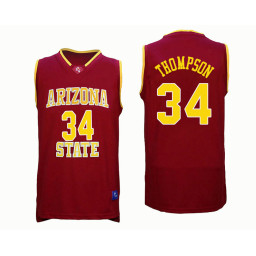 Youth Arizona State Sun Devils #34 Trevor Thompson Replica College Basketball Jersey Red