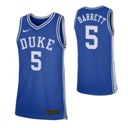 Youth Duke Blue Devils #5 RJ Barrett Royal Authentic College Basketball Jersey