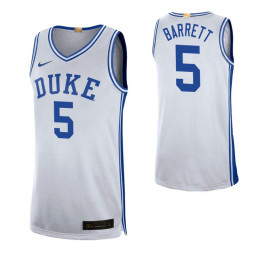 Duke Blue Devils 5 RJ Barrett Limited Authentic College Basketball Jersey White