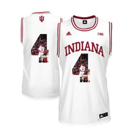 Indiana Hoosiers #4 Robert Johnson Authentic College Basketball Jersey White