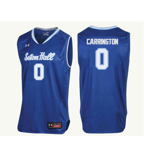 Seton Hall Pirates #0 Khadeen Carrington Authentic College Basketball Jersey Royal