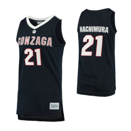 Gonzaga Bulldogs #21 Rui Hachimura Navy Authentic College Basketball Jersey