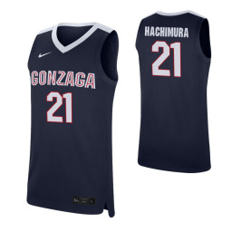 Gonzaga Bulldogs #21 Rui Hachimura Navy Authentic College Basketball Jersey
