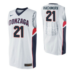 Gonzaga Bulldogs #21 Rui Hachimura White Authentic College Basketball Jersey