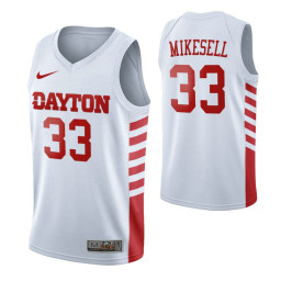 Youth Dayton Flyers #33 Ryan Mikesell White Replica College Basketball Jersey