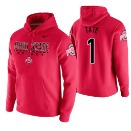 Ohio State Buckeyes #1 Jae'Sean Tate Men's Scarlet College Basketball Hoodie