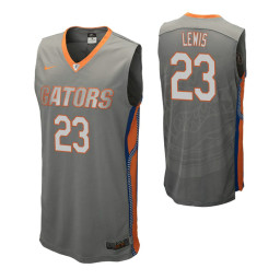 Florida Gators Scottie Lewis Authentic College Basketball Jersey Gray