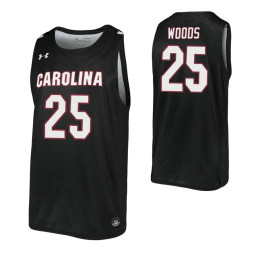 South Carolina Gamecocks #25 Seventh Woods Black Replica College Basketball Jersey