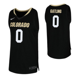 Colorado Buffaloes #0 Shane Gatling Black Authentic College Basketball Jersey