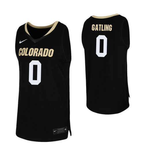 Youth Colorado Buffaloes #0 Shane Gatling Black Authentic College Basketball Jersey