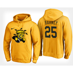 Wichita State Shockers #25 Brett Barney Yellow Hoodie College Basketball