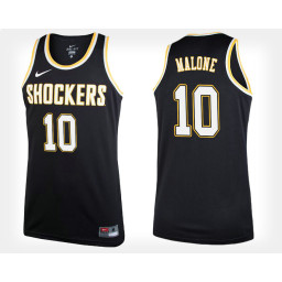 Youth Wichita State Shockers #10 Kaelen Malone Black Alternate Authentic College Basketball Jersey