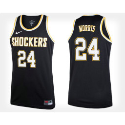 Youth Wichita State Shockers #24 Shaquille Morris Black Alternate Authentic College Basketball Jersey
