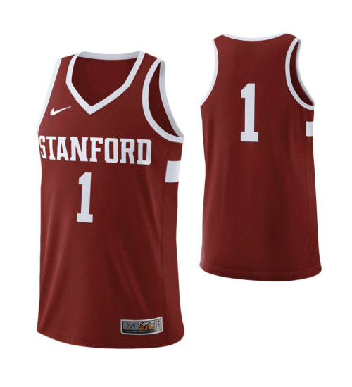 Youth Stanford Cardinal #1 Authentic College Basketball Jersey Cardinal