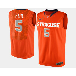 Youth Syracuse Orange #5 C.J. Fair Orange Road Replica College Basketball Jersey