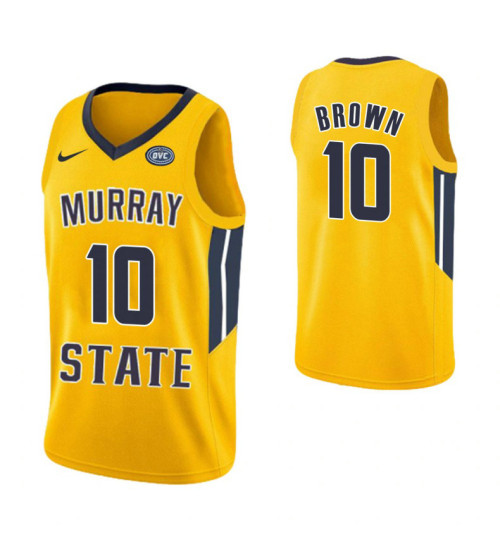 Youth Murray State Racers #10 Tevin Brown Authentic College Basketball Jersey Yellow