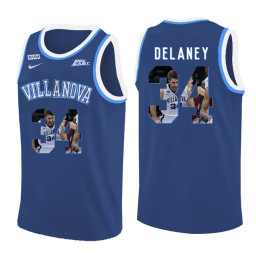 Villanova Wildcats #34 Tim Delaney Authentic College Basketball Jersey Blue