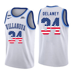 Villanova Wildcats #34 Tim Delaney Replica College Basketball Jersey White