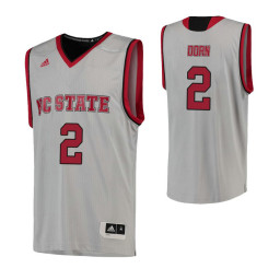Youth NC State Wolfpack 2 Torin Dorn Replica College Basketball Jersey Gray