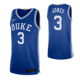 Duke Blue Devils 3 Tre Jones Limited Authentic College Basketball Jersey Royal