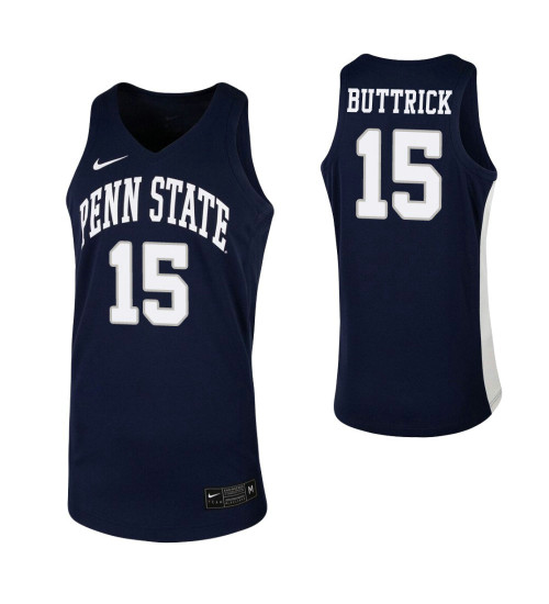 Penn State Nittany Lions #15 Trent Buttrick Navy Authentic College Basketball Jersey
