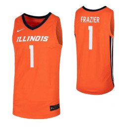 Youth Trent Frazier Authentic College Basketball Jersey Orange Illinois Fighting Illini