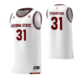 Women's Arizona State Sun Devils #31 Trevor Thompson White Authentic College Basketball Jersey