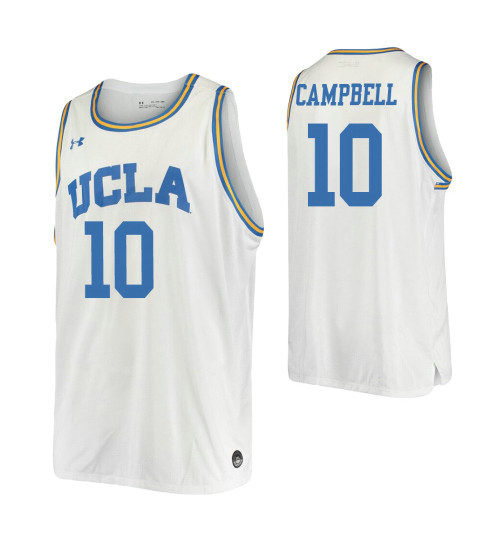 Women's Tyger Campbell Authentic College Basketball Jersey White UCLA Bruins