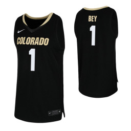 Colorado Buffaloes #1 Tyler Bey Black Authentic College Basketball Jersey