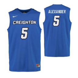Creighton Bluejays TyShon Alexander Replica College Basketball Jersey Royal