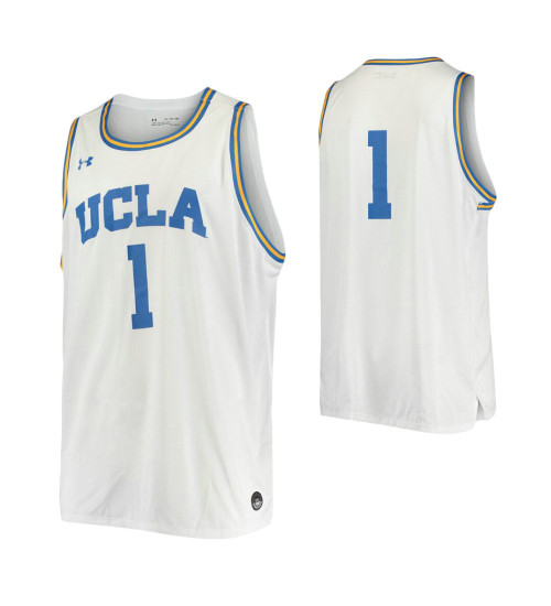 Women's UCLA Bruins #1 Authentic College Basketball Jersey White