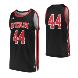 Utah Utes #44 Replica College Basketball Jersey Black